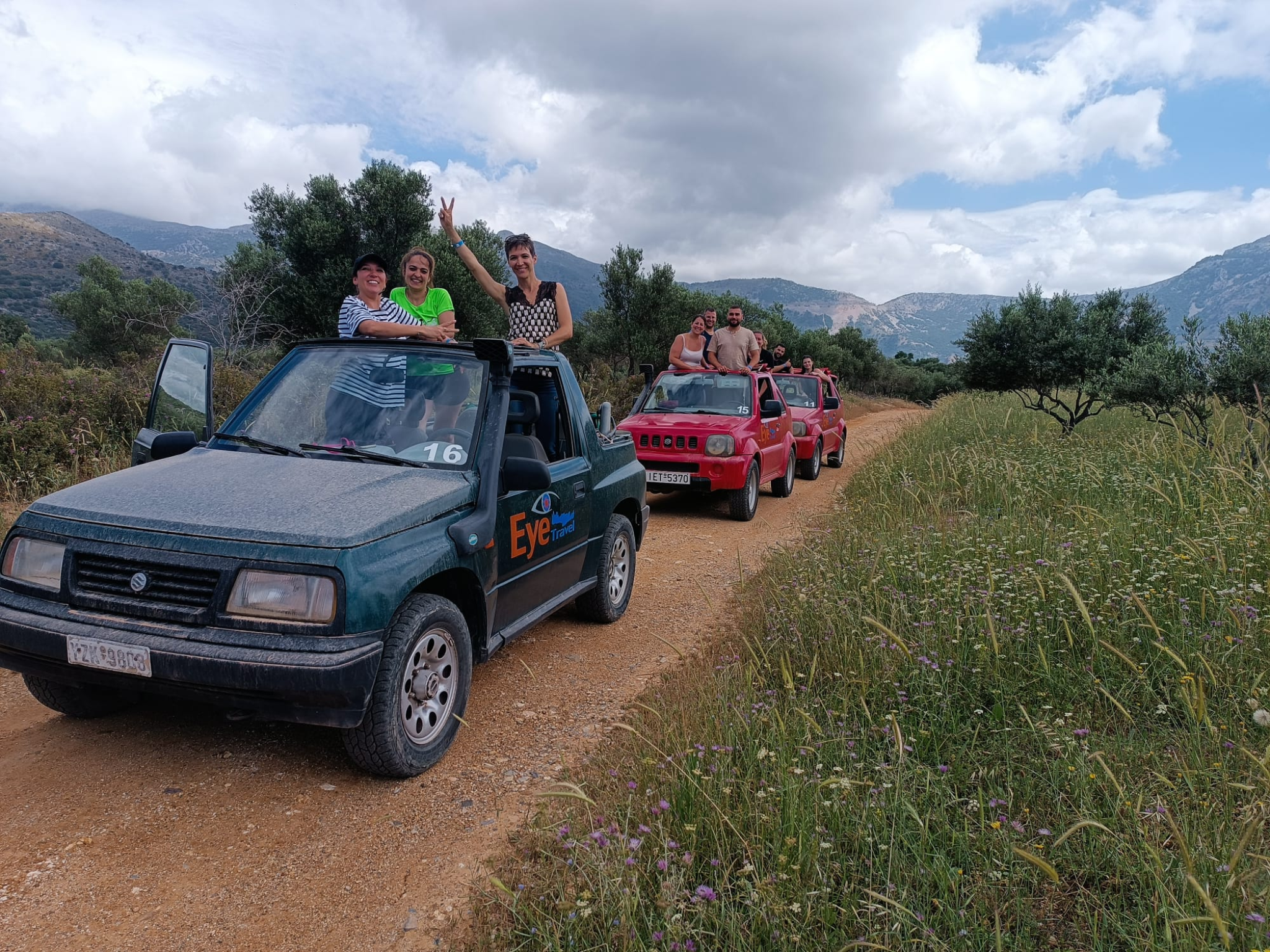 Best Jeep Safari Crete with Eye Travel Eye Travel jeep safari driving through Cretan mountains near Hersonissos